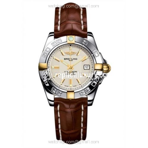 Breitling Galactic 32 Two Tone Silver / Alligator B71356L2.G703.778P