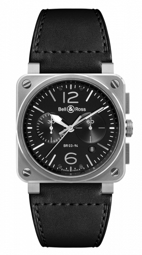 Bell & Ross BR 03 94 Steel Chronograph BR0394-BL-SI/SCA