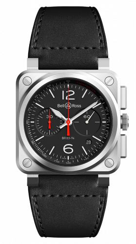 Bell & Ross BR 03 94 Black Steel Chronograph BR0394-BLC-ST/SCA
