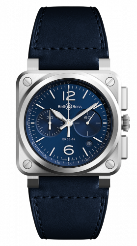 Bell & Ross BR 03 94 Blue Steel Chronograph BR0394-BLU-ST/SCA