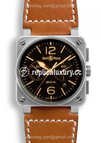 Bell & Ross BR 03 94 Golden Heritage Chronograph BR0394STGHESCA