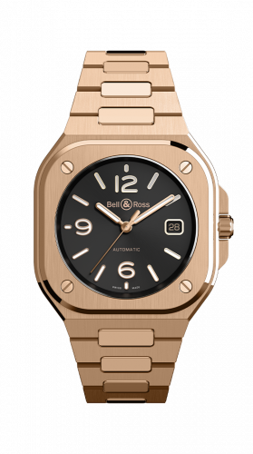 Bell & Ross BR 05 Rose Gold / Black / Bracelet BR05A-BL-PG/SPG