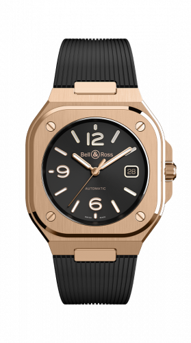 Bell & Ross BR 05 Rose Gold / Black / Rubber BR05A-BL-PG/SRB