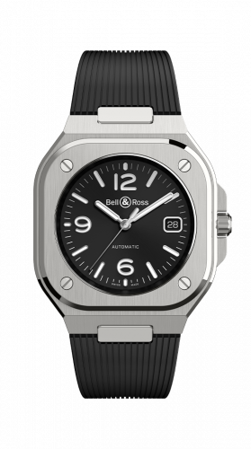 Bell & Ross BR 05 Stainless Steel / Black / Rubber BR05A-BL-ST/SRB