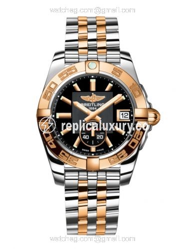 Breitling Galactic 36 Automatic Stainless Steel / Rose Gold / Volcano Black / Bracelet C37330121B1C1