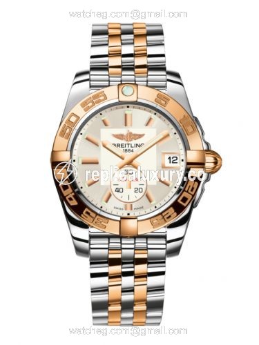 Breitling Galactic 36 Automatic Stainless Steel / Rose Gold / Stratus Silver / Bracelet C3733012/G714/376C