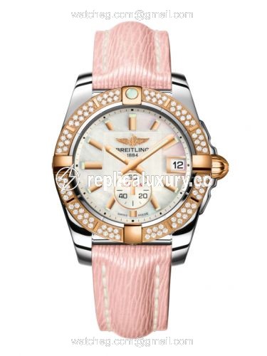 Breitling Galactic 36 Automatic Stainless Steel / Rose Gold / Diamond / Pearl / Sahara C3733053.A724.239X