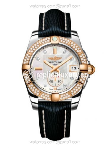 Breitling Galactic 36 Automatic Stainless Steel / Rose Gold / Diamond / Pearl Diamond / Sahara C3733053.A725.215X