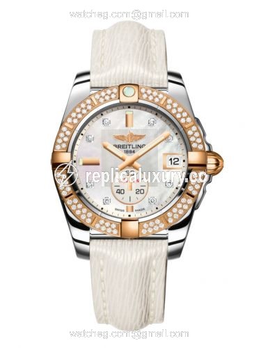 Breitling Galactic 36 Automatic Stainless Steel / Rose Gold / Diamond / Pearl Diamond / Sahara C3733053.A725.236X