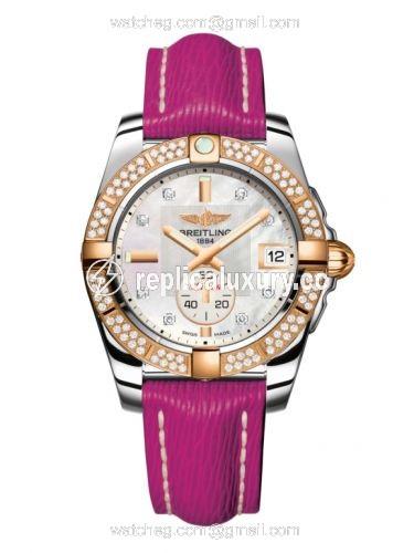 Breitling Galactic 36 Automatic Stainless Steel / Rose Gold / Diamond / Pearl Diamond / Sahara C3733053.A725.242X
