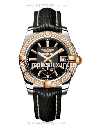 Breitling Galactic 36 Automatic Stainless Steel / Rose Gold / Diamond / Volcano Black / Sahara C3733053.BA54.213X