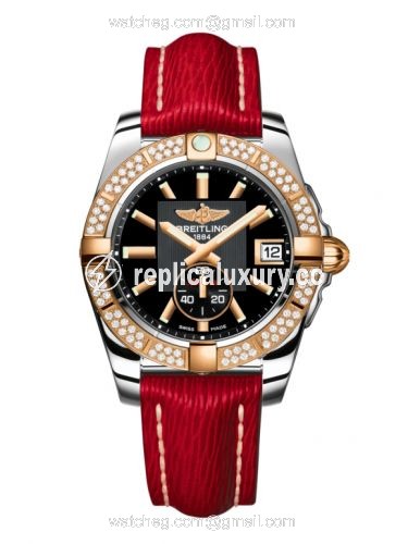 Breitling Galactic 36 Automatic Stainless Steel / Rose Gold / Diamond / Volcano Black / Sahara C3733053.BA54.214X