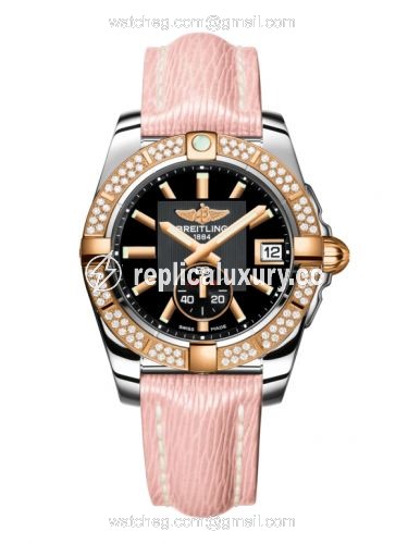 Breitling Galactic 36 Automatic Stainless Steel / Rose Gold / Diamond / Volcano Black / Sahara C3733053.BA54.239X