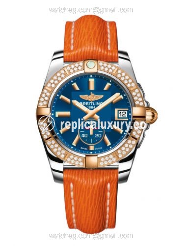 Breitling Galactic 36 Automatic Stainless Steel / Rose Gold / Diamond / Gun Blue / Sahara C3733053.C831.217X