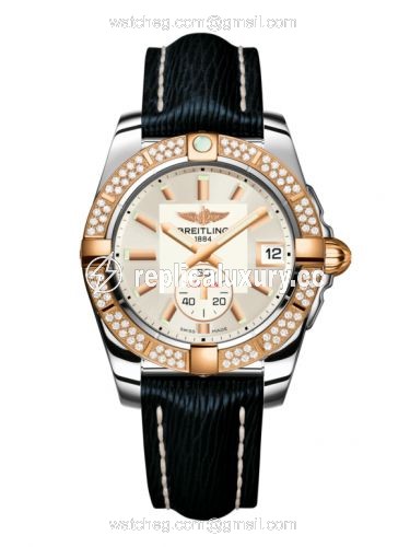 Breitling Galactic 36 Automatic Stainless Steel / Rose Gold / Diamond / Stratus Silver / Sahara C3733053.G714.215X