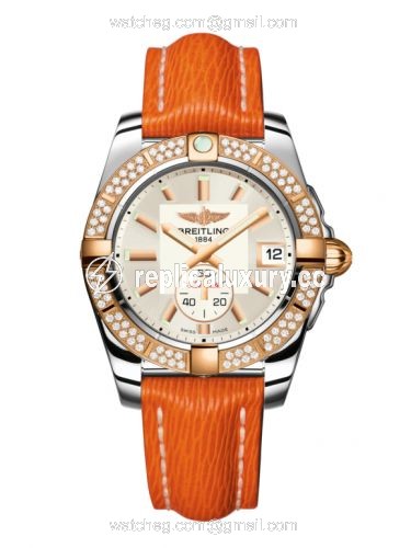 Breitling Galactic 36 Automatic Stainless Steel / Rose Gold / Diamond / Stratus Silver / Sahara C3733053.G714.217X