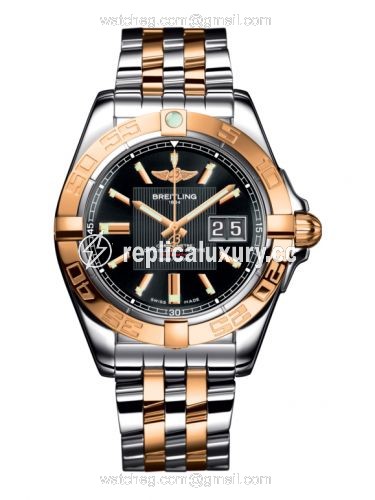 Breitling Galactic 41 Stainless Steel / Rose Gold / Trophy Black / Bracelet C49350L2.BA09.366C