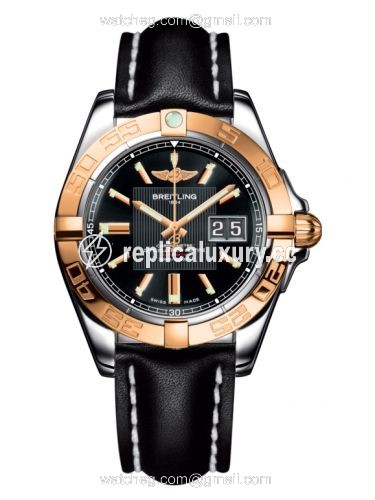 Breitling Galactic 41 Stainless Steel / Rose Gold / Trophy Black / Calf C49350L2.BA09.428X