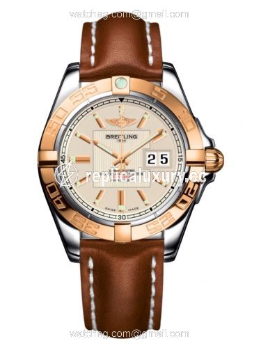 Breitling Galactic 41 Stainless Steel / Rose Gold / Sierra Silver / Calf C49350L2.G701.425X