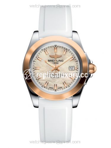 Breitling Galactic 32 Sleek Edition Stainless Steel / Rose Gold / Pearl / Rubber C7133012/A802/164S/A14S.1