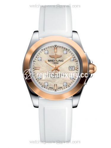 Breitling Galactic 32 Sleek Edition Stainless Steel / Rose Gold / Pearl Diamond / Rubber C7133012/A803/164S/A14S.1