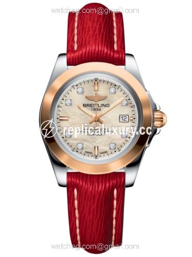 Breitling Galactic 32 Sleek Edition Stainless Steel / Rose Gold / Pearl Diamond / Sahara C7133012/A803/209X/A14BA.1