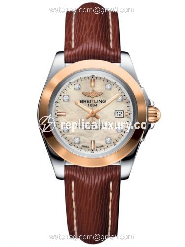 Breitling Galactic 32 Sleek Edition Stainless Steel / Rose Gold / Pearl Diamond / Sahara C7133012/A803/211X/A14BA.1