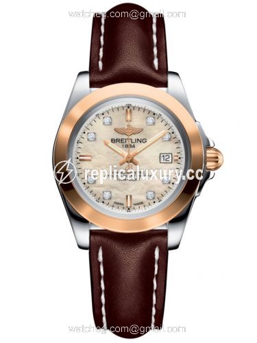 Breitling Galactic 32 Sleek Edition Stainless Steel / Rose Gold / Pearl Diamond / Calf C7133012/A803/410X/A14BA.1