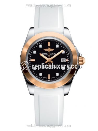 Breitling Galactic 32 Sleek Edition Stainless Steel / Rose Gold / Trophy Black Diamond / Rubber C7133012/BF64/164S/A14S.1