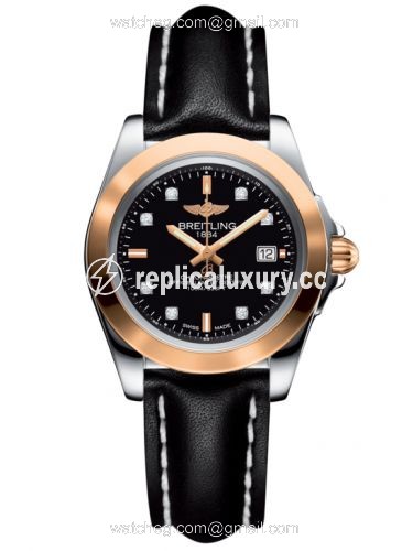 Breitling Galactic 32 Sleek Edition Stainless Steel / Rose Gold / Trophy Black Diamond / Calf C7133012/BF64/408X/A14BA.1