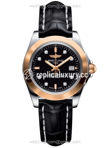 Breitling Galactic 32 Sleek Edition Stainless Steel / Rose Gold / Trophy Black Diamond / Croco C7133012/BF64/777P/A14BA.1