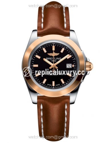 Breitling Galactic 32 Sleek Edition Stainless Steel / Rose Gold / Trophy Black / Calf C7133012/BF65/406X/A14BA.1