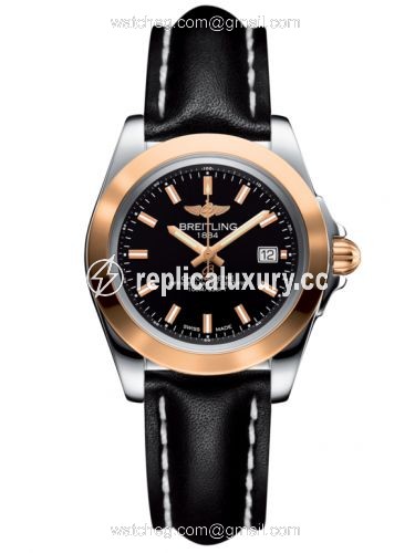 Breitling Galactic 32 Sleek Edition Stainless Steel / Rose Gold / Trophy Black / Calf C7133012/BF65/408X/A14BA.1
