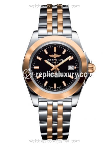 Breitling Galactic 32 Sleek Edition Stainless Steel / Rose Gold / Trophy Black / Bracelet C7133012/BF65/792C