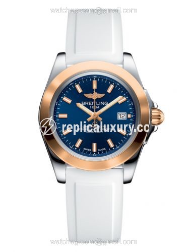 Breitling Galactic 32 Sleek Edition Stainless Steel / Rose Gold / Horizon Blue / Rubber C7133012/C952/164S/A14S.1
