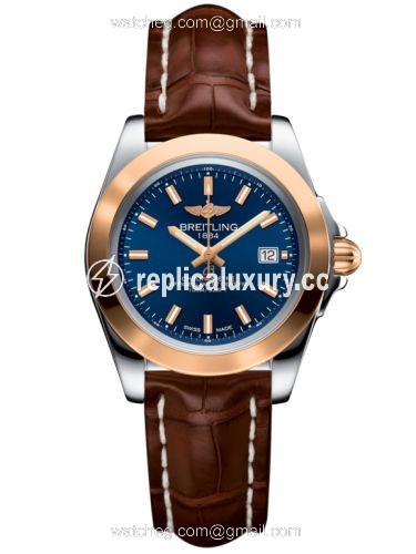 Breitling Galactic 32 Sleek Edition Stainless Steel / Rose Gold / Horizon Blue / Croco C7133012/C952/778P/A14BA.1
