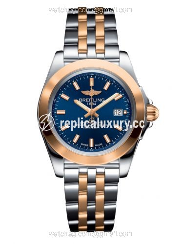 Breitling Galactic 32 Sleek Edition Stainless Steel / Rose Gold / Horizon Blue / Bracelet C7133012/C952/792C
