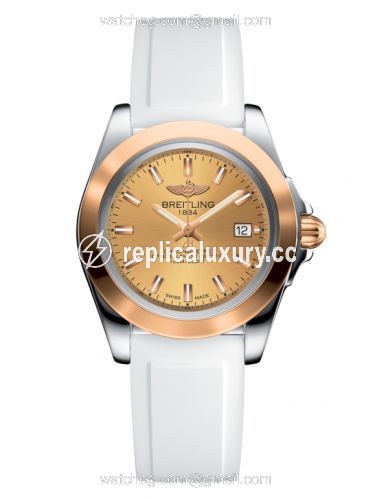 Breitling Galactic 32 Sleek Edition Stainless Steel / Rose Gold / Golden Sun / Rubber C7133012/H549/164S/A14S.1