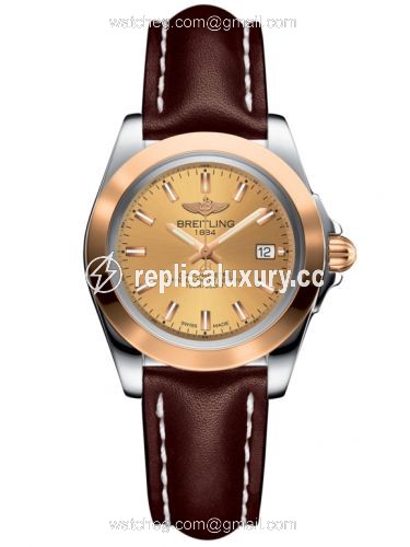 Breitling Galactic 32 Sleek Edition Stainless Steel / Rose Gold / Golden Sun / Calf C7133012/H549/410X/A14BA.1