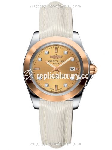 Breitling Galactic 32 Sleek Edition Stainless Steel / Rose Gold / Golden Sun Diamond / Sahara C7133012/H550/235X/A14BA.1