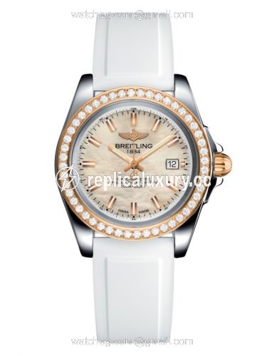 Breitling Galactic 32 Sleek Edition Stainless Steel / Rose Gold / Diamond / Pearl / Rubber C7133053/A802/164S/A14S.1