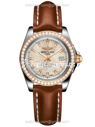 Breitling Galactic 32 Sleek Edition Stainless Steel / Rose Gold / Diamond / Pearl / Calf C7133053/A802/406X/A14BA.1