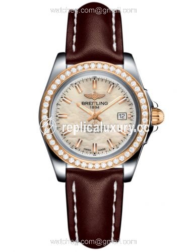 Breitling Galactic 32 Sleek Edition Stainless Steel / Rose Gold / Diamond / Pearl / Calf C7133053/A802/410X/A14BA.1