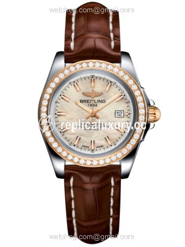 Breitling Galactic 32 Sleek Edition Stainless Steel / Rose Gold / Diamond / Pearl / Croco C7133053/A802/778P/A14BA.1