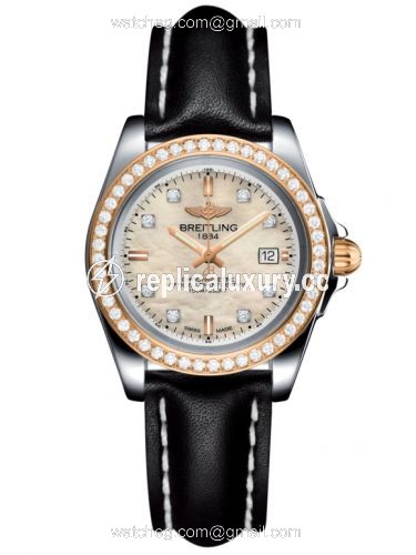 Breitling Galactic 32 Sleek Edition Stainless Steel / Rose Gold / Diamond / Pearl Diamond / Calf C7133053/A803/408X/A14BA.1