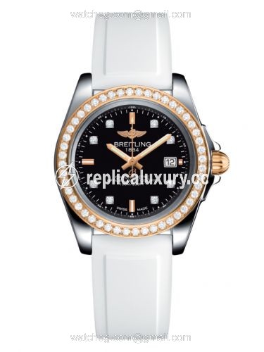 Breitling Galactic 32 Sleek Edition Stainless Steel / Rose Gold / Diamond / Trophy Black Diamond / Rubber C7133053/BF64/164S/A14S.1