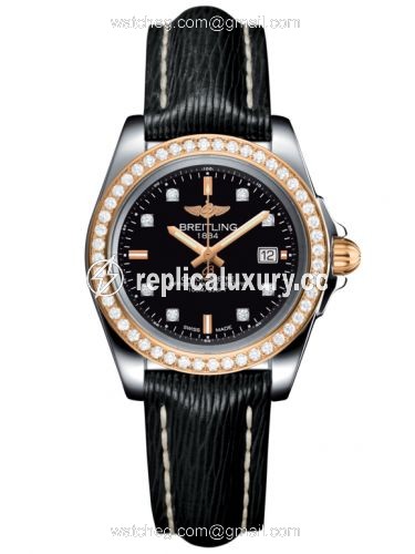 Breitling Galactic 32 Sleek Edition Stainless Steel / Rose Gold / Diamond / Trophy Black Diamond / Sahara C7133053/BF64/208X/A14BA.1