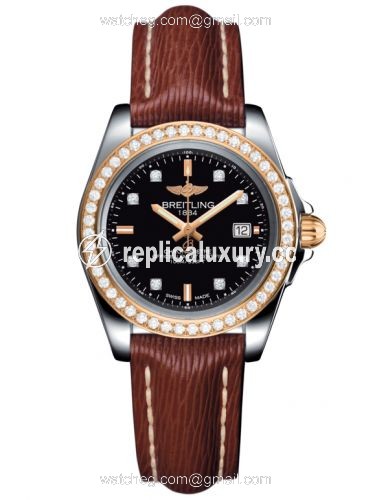 Breitling Galactic 32 Sleek Edition Stainless Steel / Rose Gold / Diamond / Trophy Black Diamond / Sahara C7133053/BF64/211X/A14BA.1