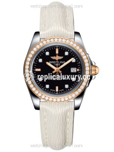 Breitling Galactic 32 Sleek Edition Stainless Steel / Rose Gold / Diamond / Trophy Black Diamond / Sahara C7133053/BF64/235X/A14BA.1