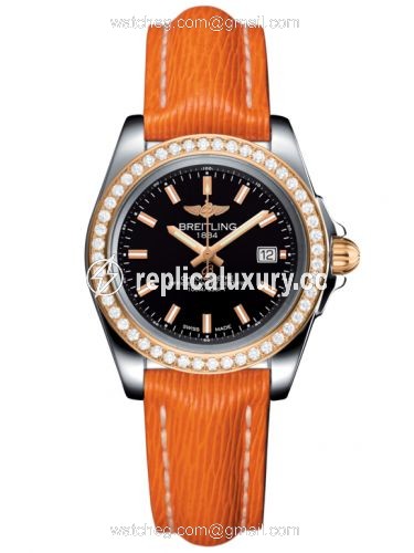 Breitling Galactic 32 Sleek Edition Stainless Steel / Rose Gold / Diamond / Trophy Black / Sahara C7133053/BF65/212X/A14BA.1
